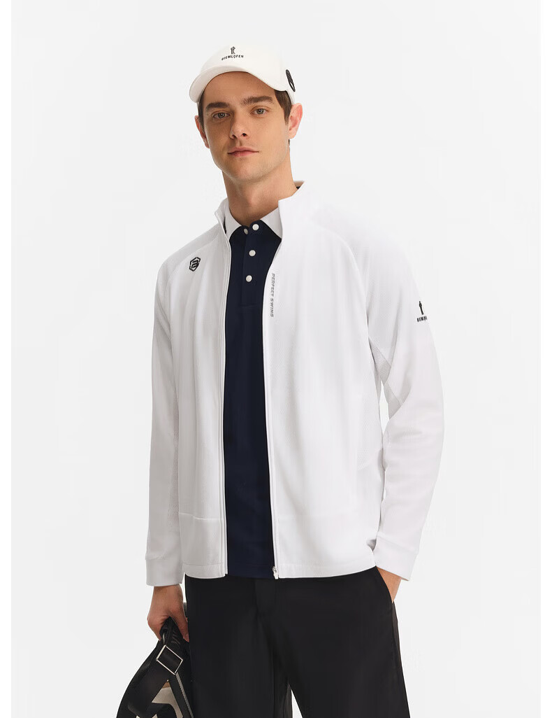 Biyinlefen Golf [Imported Textured Fabric] 2026 Spring New Men's Stand Collar Sports Casual Stretch Comfortable Breathable Jacket 2